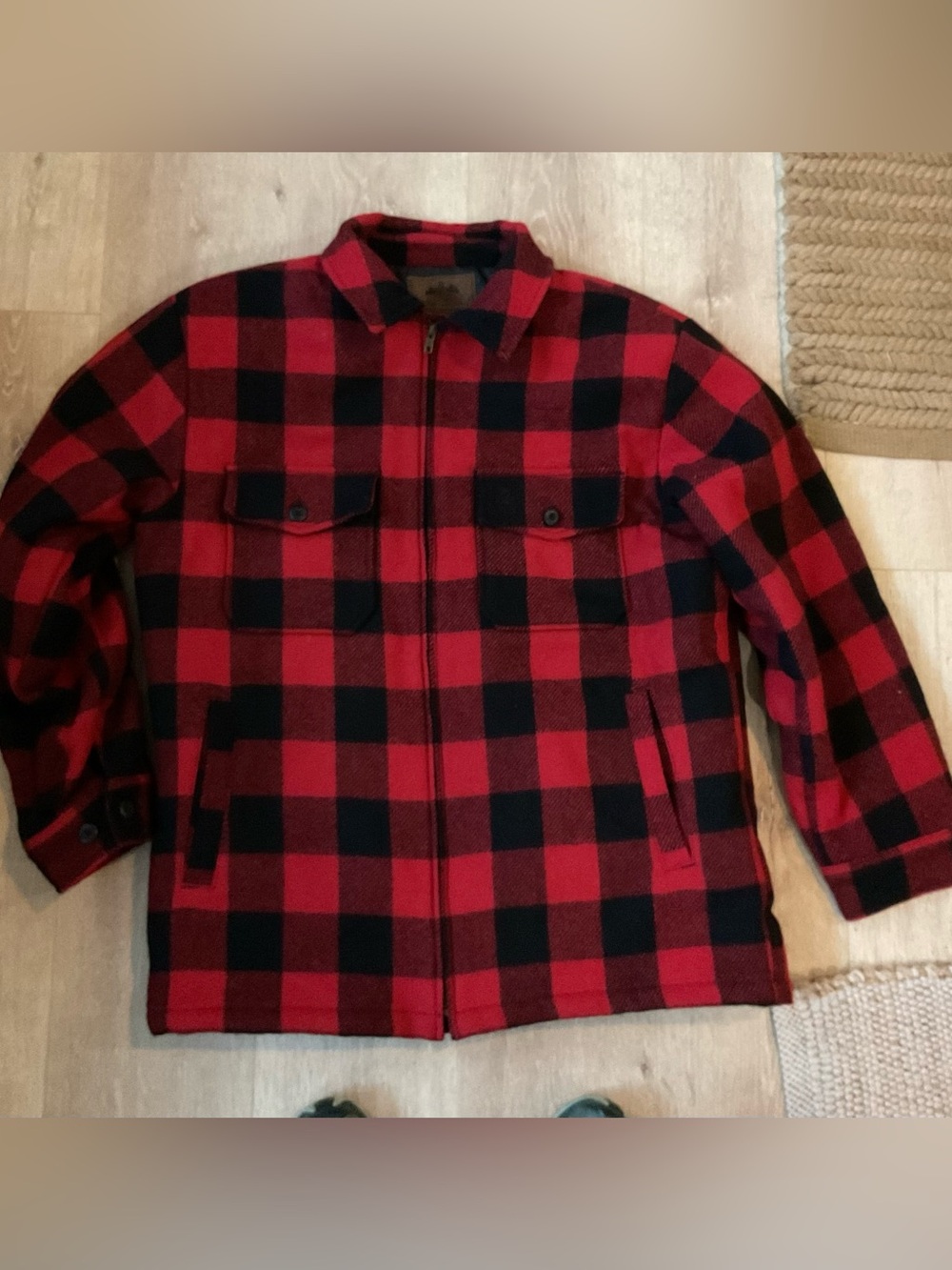 Men’s Legendary Whitetails Red and Black Buffalo Plaid Shacket shirt Jac Jacket